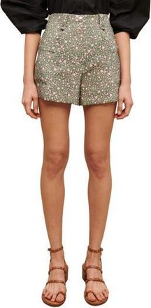 Maje Iakita Cargo Shorts in Imprime Boutons De Rose Kaki at Nordstrom Rack, Size 8 Us / 40 Eu