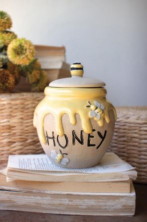 Kalalou Ceramic Honey Jar