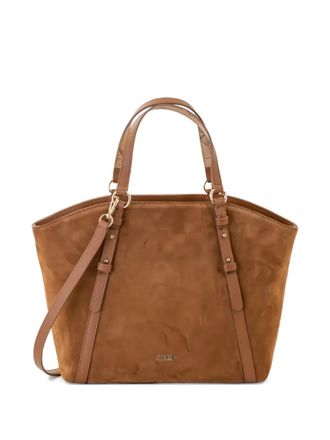 Alviero Martini 1A Classe Wild logo-detail leather tote bag - Brown