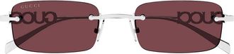 Gucci Sunglasses Gg1808 S 004 Silver/Red Men
