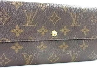 Louis Vuitton Brown Pvc Leather Long Wallet (Bi-Fold) (Pre-Owned)