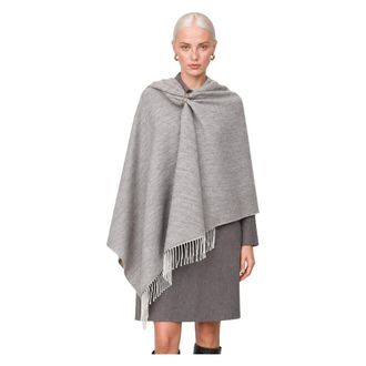 Kocca Giobbe Cape - Dames - Jassen - Grijs - Maat: ONE Size Katoen