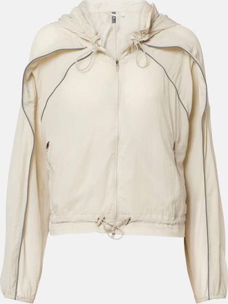 adidas by Stella McCartney Gathered hooded track jacket