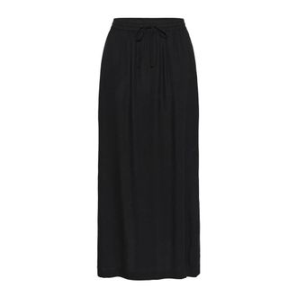 Kaffe Falda Negra Profunda con Cintura El&aacute;stica - Skirts - Mujer - Negro - S