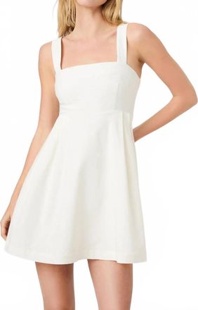 French Connection Aspen Linen Babydoll Dress In Summer White
