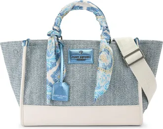 Kurt Geiger Womens Chiswick Shopper R Bag - Blue Fabric - One Size
