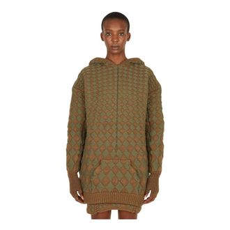 Isa Boulder Hoodies, female, Multicolor, Size: L Illusion Quilted Hooded Sweatshirt
