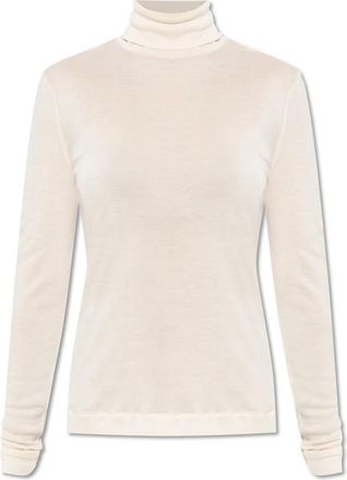 Hanro Zijden Turtleneck - Dames - Coltruien - Beige - XS - Kasjmier - Truien & Vesten