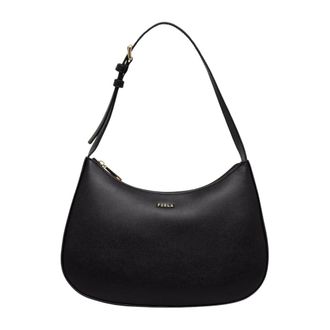 Furla Margot S Hobo Tas - Dames - Tassen - Zwart - Maat: ONE Size Leer