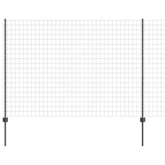 Berkfield Home Euro Fence with 10 U Posts Grey 1, 5x10 m Steel