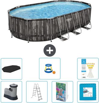 Bestway Piscina Bestway Power Steel Oval - 610x366x122 Cm - 8-piezas S570