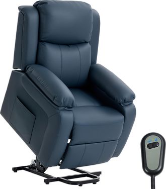 OEM Sill&oacute;n Relax Levanta Personas Sill&oacute;n Elevador Con Control Remoto Reclinaci&oacute;n El&eacute;ctrica 160&deg; Reposapi&eacute;s 76x90x105cm Azul