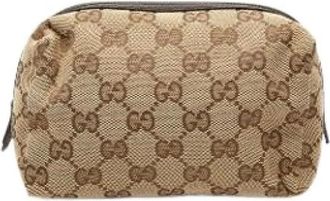 Gucci Pre-owned Canvas Pouch - - Pre-owned - Donna - Beige - ONE SIZE