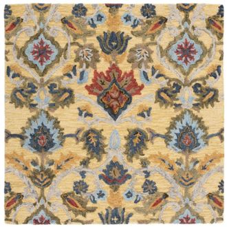 Safavieh Alfombra lana oro/multicolore 183 x 183 cm