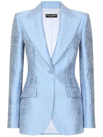 Dolce & Gabbana Blazer DNA a fiori - Blu