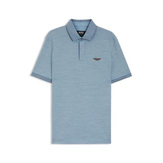 BOSS x ASTON MARTIN polo shirt in wool-cotton piqu&eacute;