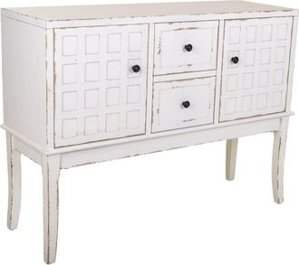 Wanderlust Deco Recibidor De Madera Blanco 108x36x82