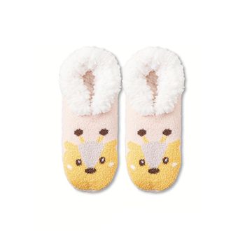 Generic Women Slipper Socks - Fluffy And Warm Fleece Slipper Socks With Grippers For Women,Winter Home Floor Socks (D)