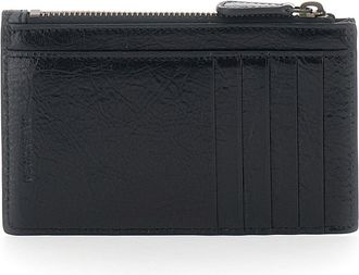 Balenciaga Womens Cardholder Le City Long Black Leather Accessory