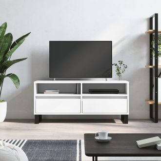 Berkfield Home TV Cabinet White 100x34.5x44.5 cm Engineered Wood