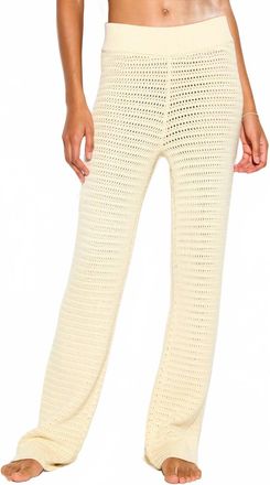 Spiritual Gangster Womens Halston Crochet Pant In Canvas