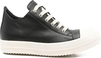 Rick Owens Leather Lace-up Sneakers