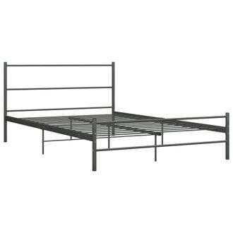 Berkfield Home Bed Frame Grey Metal 160x200 cm