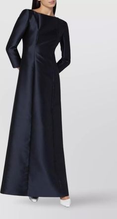 Alberta Ferretti maxi silk blend dress with long sleeves