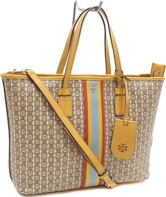 Tory Burch Yellow Pvc Tote Bag (Pre-Owned)