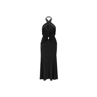 Elisabetta Franchi Maxi Jurken - Dames - Casual kleedjes - Zwart - S - Kleedjes