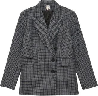 Ines De La Fressange June Checked Jacket - Jackets - Mujer - Gris - 2XS