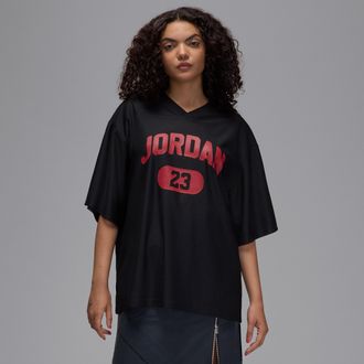 Nike Jordan Womens Jordan Brooklyn Mesh Jersey in Black | HQ9222-010