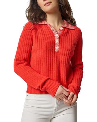 Lilla P Marled Henley Sweater