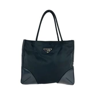Prada Pre-owned Tote Bags, female, Black, Size: ONE SIZE Pre-owned Nylon prada-bags