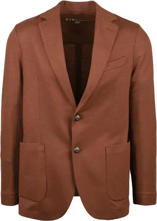 Circolo 1901 Fitted Circolo 1901 Blazer In Warm Brown With Defined Silhouette