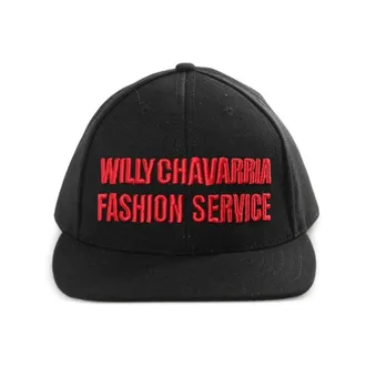 Willy Chavarria Caps, male, Black, Size: ONE SIZE Fashion Service Cap