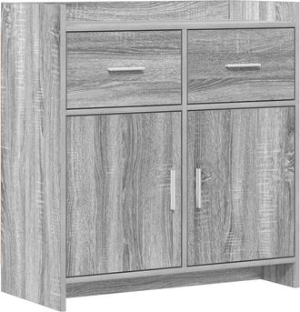 vidaXL Aparador Sonoma Gris 75 X 36 X 80 Cm Madera De Ingenier&iacute;a Vidaxl
