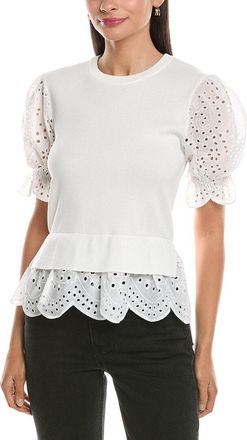 Nanette Lepore Eyelet Peekaboo Blouse