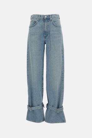 A Gold E Jeans Ampi Con Fondo A Restringere