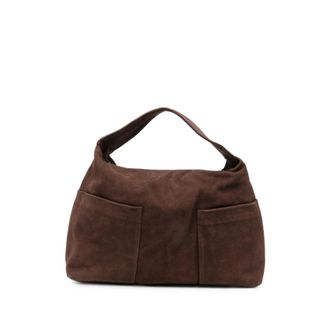 Gimaguas Suede Slip-pocket Tote Bag