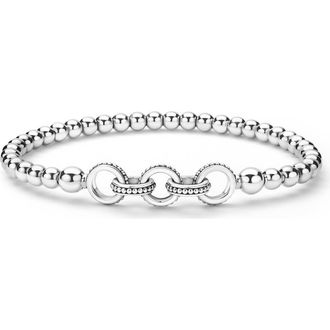 Lagos 5-Ring Stretch Bracelet in Silver at Nordstrom