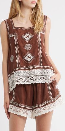 The Great. The Sparrow Tank Top in Chocolate at Nordstrom, Size 3
