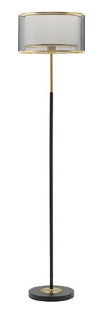 Mauro Ferretti L&aacute;mpara de pie de metal negro cm &oslash; 35x153