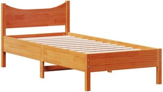 vidaXL Estructura de cama sin colchón madera maciza marrón 75x190 cm Vidaxl