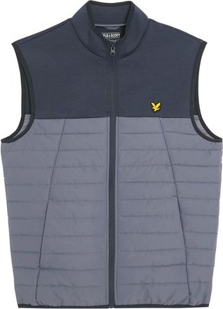 Lyle & Scott Jassen, Heren, Blauw, M, Mid Jassen Sports Fleece Hybrid Gilet