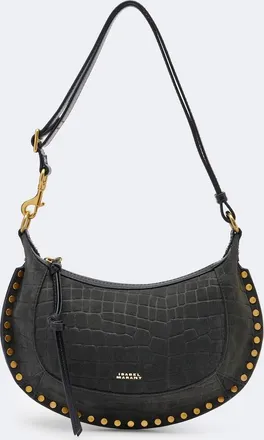 Isabel Marant Oskan Small croc-effect suede shoulder bag