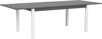 Beliani Mesa De Jard&iacute;n Gris De Aluminio 75 X 168 / 248 X 100 Cm Con Tablero Extensible Pancole