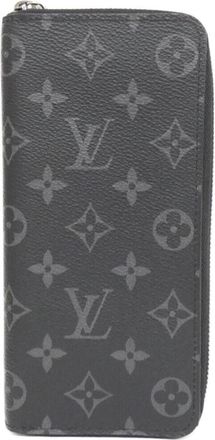 Louis Vuitton Monogram Eclipse Black Coated Canvas Long Wallet (Bi-Fold) (Pre-Owned)