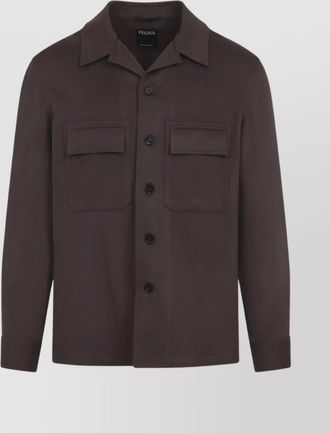 Ermenegildo Zegna cashmere silk long sleeve overshirt