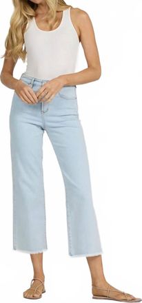 Dear John Denim Holly High Rise Raw Hem Cropped Jeans In Bubble Bath